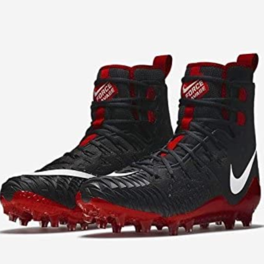 Nike Force Savage elite TD cleats black red